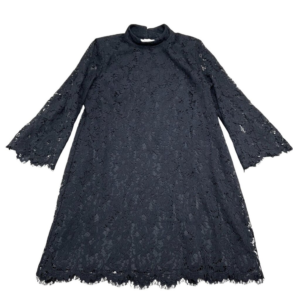 Cache Dress Women XLarge Black Lace Open‎ Back Shift Classic Party Formal Sexy